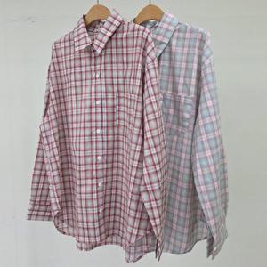 [강물처럼]빅사이즈체크남방 U101L503 큐레이팅체크패턴남방 WB