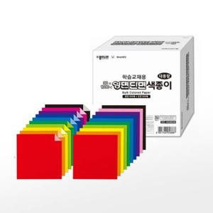 [종이나라] 대용량양면단면색종이 (30색1000매)