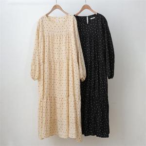 [강물처럼]빅사이즈사랑해요 K430L210 도도패턴셔링롱원피스 LY