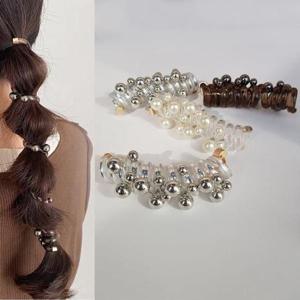 고무줄 키밍 돌돌이 스프링 헤어끈 전화선 와이어끈 머리끈3p