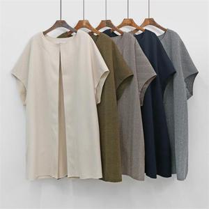 [강물처럼]빅사이즈사랑해요 K414L210 라운드넥오픈울롱조끼 BQ