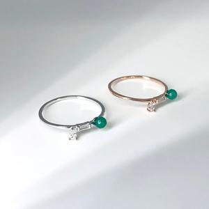 [폭스타일] [실버] 테파 그린오닉스 반지