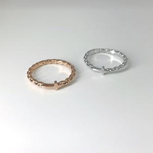 [폭스타일] [실버] 체인 크로스 반지