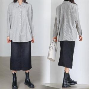 [강물처럼]위쉬몰 LY 기모고방체크오버남방(K424H210) 빅사이즈