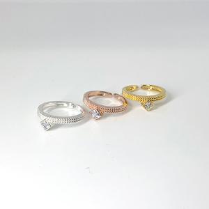 [폭스타일] [실버] 모던 크라운 반지