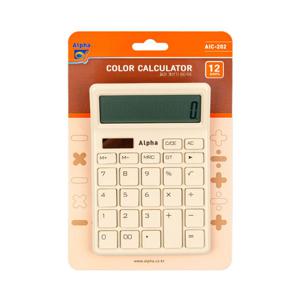[알파] AIC-202 12단 계산기 베이지