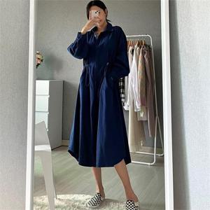 [강물처럼]아이우먼 코튼셔츠스트링원피스 SMN335M210 빅사이즈