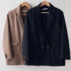 [강물처럼]빅사이즈사랑해요 K411L209 베이직더블버튼자켓 BN (9