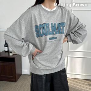 [로즈블로썸][멜팅브라운] 여성 오버핏 여성 여름 맨투맨 su23 (