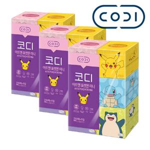 코디 아트앤 포켓몬 미니 미용티슈 230매 6갑 X 3개