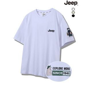 [지프]남여공용 곰 와펜 반팔티셔츠 (JP2TSU102)