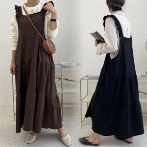 [강물처럼]위쉬몰 ZY 셔링끈나시캉캉원피스(K332H209) 빅사이즈