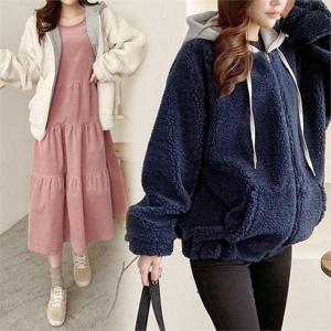 [강물처럼]위쉬몰 EM 벌룬덤블배색후디집업(C198H209) 빅사이즈