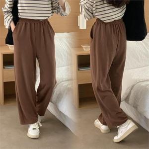 [강물처럼]빅사이즈 모아 통 밴딩 니트 팬츠 스판 바지 SSN247 (