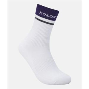 코오롱스포츠 KOLON SPORT 남녀공용 배색 워드 로고 크루 삭스 QELAX25531PUR 403206