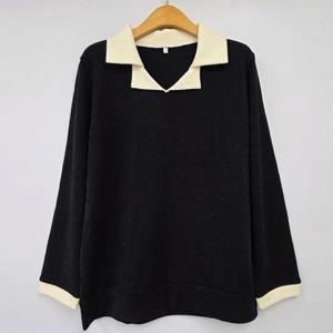 [강물처럼]아이우먼 모노오픈카라배색티 OLT870M504 빅사이즈 (3