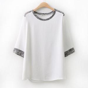 [강물처럼]아이우먼 쉬폰자가드블라우스 NB6610M504 빅사이즈 (3