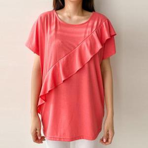 [강물처럼]아이우먼 사선프릴반팔루즈티 NB9748M504 빅사이즈 (3