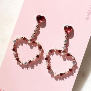 [반려] 저스트 러브 은침 하트 귀걸이/귀찌