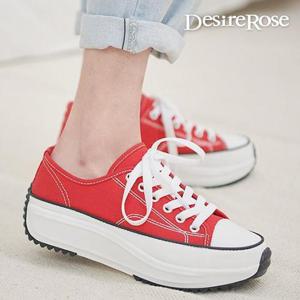 [디자이어로즈][디자이어로즈] 여성 캔버스 청키 스니커즈 4cm (