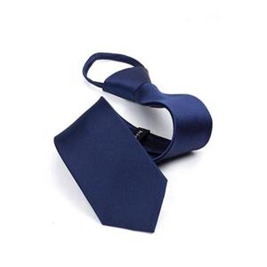 자동넥타이 솔리드 네이비 자동지퍼넥타이_NA7006