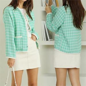 [강물처럼]위쉬몰 LY 리아체크트위드가디건(K306H209) 빅사이즈