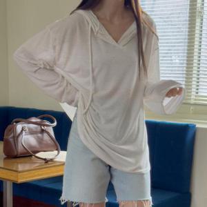 [강물처럼]아이우먼 후르츠오버린넨후드티 GOU262M504 빅사이즈