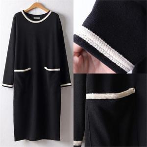 [강물처럼]위쉬몰 NB 라인배색포켓롱원피스(I017H209) 빅사이즈