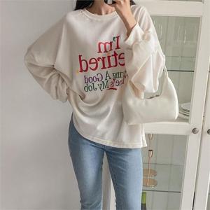 [강물처럼]아이우먼 아이엠오버핏맨투맨 TTK328M209 빅사이즈 (8