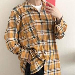 [강물처럼]아이우먼 체크패턴원포켓남방 CRN203M209 빅사이즈 (8