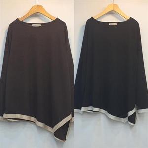 [강물처럼]빅사이즈사랑해요 E814L209 언발배색라인티셔츠 NB (8