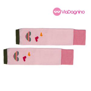 [비아대그니노] 레그워머 (스트라이프 하트)