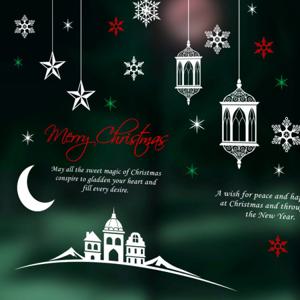 크리스마스 눈꽃 스티커/고요한 밤 거룩한 밤에 (3색)