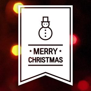 크리스마스 눈꽃 스티커 장식/심플 플래그 눈사람