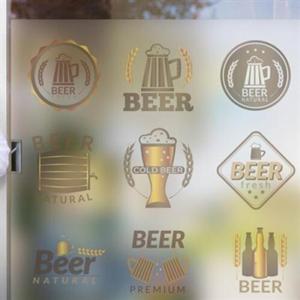 아트박스/낭만창고 dgcn063-비어존-무점착 반투명 창문 시트지