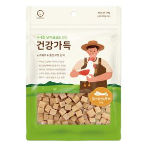 건강가득 강아지간식 닭가슴살 황태 큐브 300g