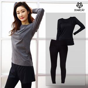 [스타캣]롱기장긴팔 요가복세트 필라테스복세트 TL09PT02WW1