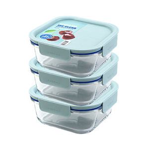 락앤락 더클리어 정사각 750ml x 3개 / 내열유리밀폐용기