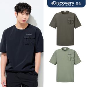 [디스커버리] 프레시벤트 우븐 남성 멀티포켓 반팔티셔츠 3종 택1