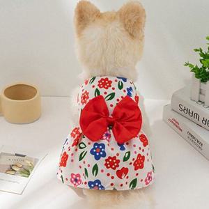 [잇백잇슈]강아지 리본원피스 반려견 귀여운 러블리 반려동물옷