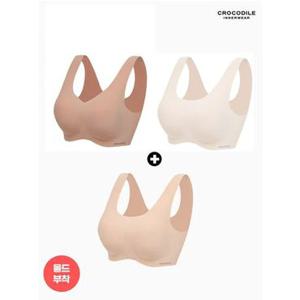[크로커다일 이너웨어]라이크라 쉘론 데일리 몰드부착 U/V/스트랩 브라 21 택1