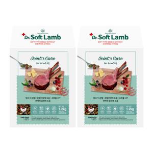 강아지사료 닥터소프트 램 전견용 1.2kg x 2개