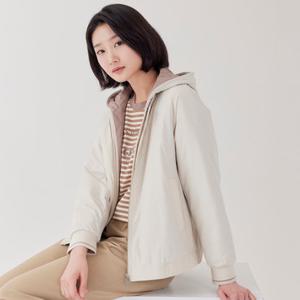 [지센] (2컬러) 하스 인퀼팅 탈착후드 숏 패딩 LSJPP153