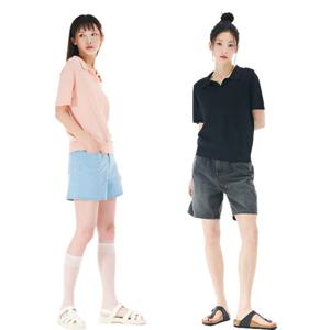 체이스컬트 [여름신상] 파격가 카라 반팔 니트 3컬러