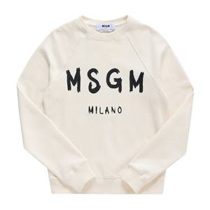 MSGM 2000MDM513 200001 02 브러시드 로고 여성 맨투맨