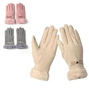 스마트 터치장갑 하트냥이 여성 융기모안감 방한 패션