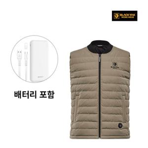 블랙야크S-발열조끼 베이지 남,녀공용동계용보온효과배터리포함
