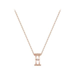[티르리르] 14K 핑크골드 위빙 T 목걸이 TNJK4P00003S
