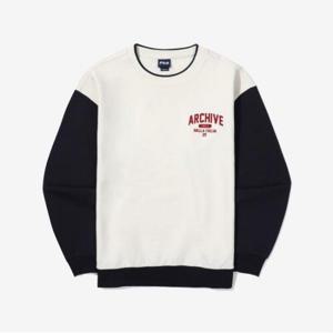 [휠라] 정상* 89,000원 면혼방 컬러블럭 맨투맨(FS2POG1108X_IVY)