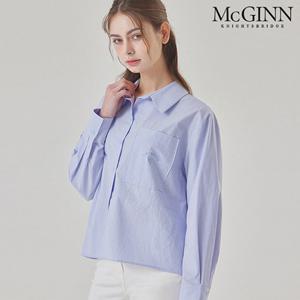 레터링 포켓 블라우스_MI4S1BL5000